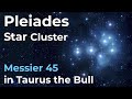 Pleiades star cluster messier 45 in taurus the bull constellation