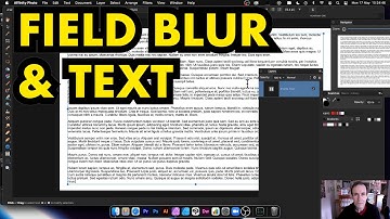 Text And Field Blur Filter In Affinity Photo | Text |  How To | Live Layers | Graphicxtras