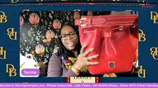 New Dooney & Bourke Reveal  Ostrich Drawstring in Crimson 1