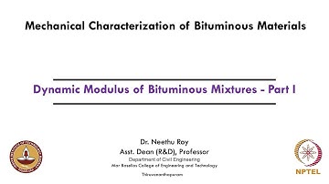 Dynamic Modulus of Bituminous Mixtures - Part I