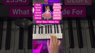 What Was I Made For Piano Tutorial 😥🩷 #Pianotutorial #Pianoshorts #Barbie
