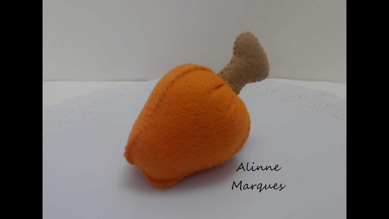 Caju 3D em feltro - Artesanato Passo a passo