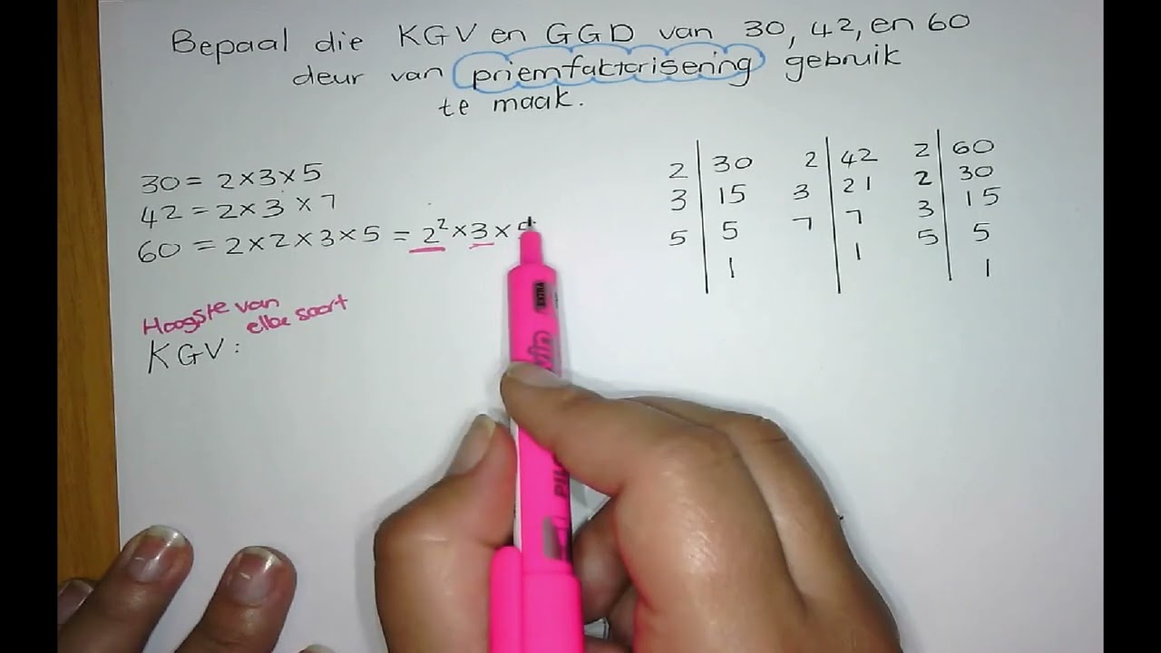 Graad 8 & 9 KGV en GGD dmv priemfaktorisering