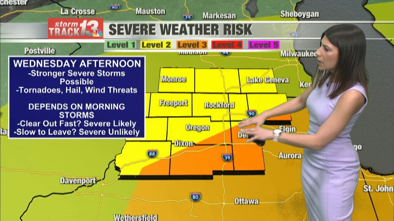 Showers and storms move through early - YouTube