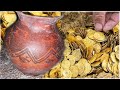 TREASURE IN POTS! FOUND A LOT OF GOLD IN THE FOREST! HOW TO MAKE MONEY ON GOLD COINS!