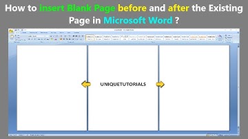 How to insert Blank Page before and after the Existing Page in Microsoft Word ?