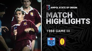 NSW Blues v QLD Maroons Match Highlights | Game III, 1988 | State of Origin | NRL