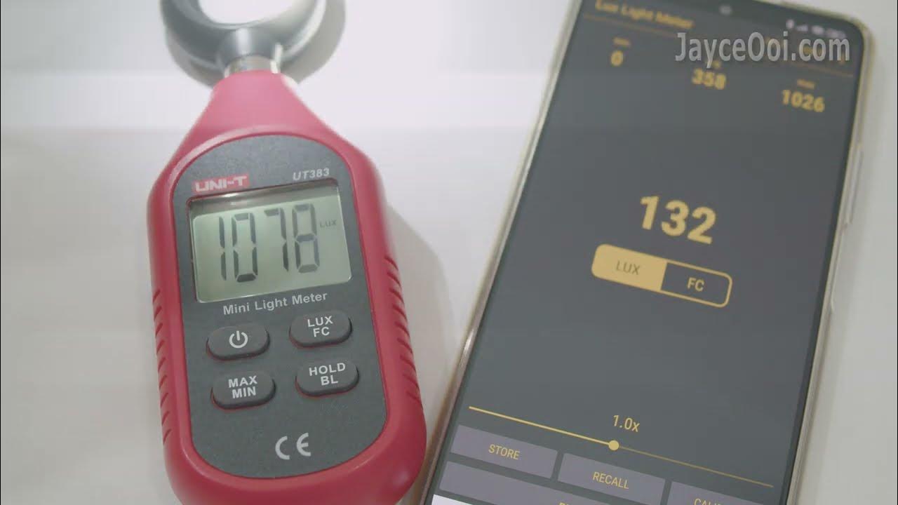 UNIT UT383 Mini Light Meter vs Lux Light Meter Pro Why you should not use the app! YouTube