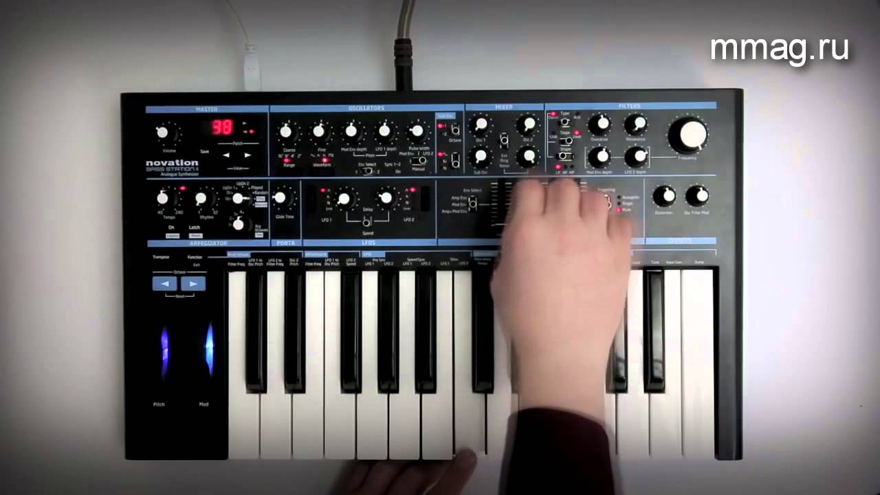 mmag.ru:  Novation Bass Station II Видеоинструкция 3 – Фильтры