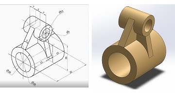 Học SolidWorks cơ bản - Bài 15  Thực hành bản vẽ tạo khối 3D trong Solidworks