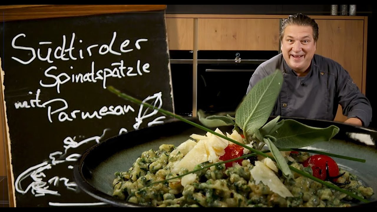 Spinatspätzle Südtiroler Art mit Parmesan - Diese Spätzle machen süchtig! | Das schnelle Gericht