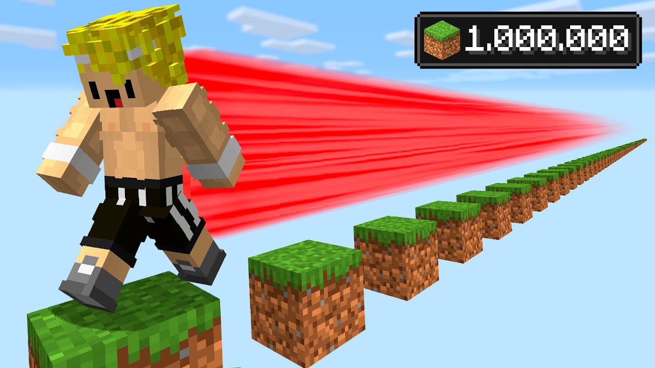 Recorrí 1.000.000 de Bloques en Minecraft!