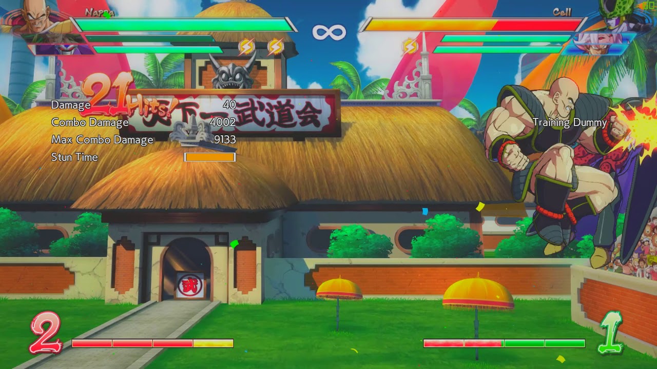 Nappa Broly Corner combo using both Saibamen