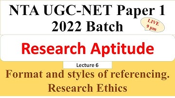 Research Aptitude Lecture Series 6 - UGC NTA NET - Paper 1 - 2022 - Dr Triptii