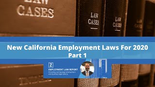 As we near the end of 2019, let's take a look at some laws that will
impact employers in california after january 1, 2020. part 1 discusses
lactation accommo...