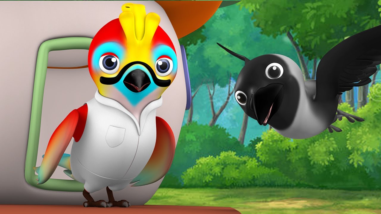 cartoon car Kaalu The Crow and Doctor Bengali Story - কালো কাক এবং ডাক্তার গল্প 3D Cartoons Kids Moral Stories