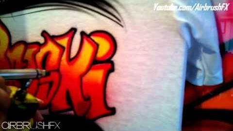 How to airbrush graffiti letter design with Peat V.