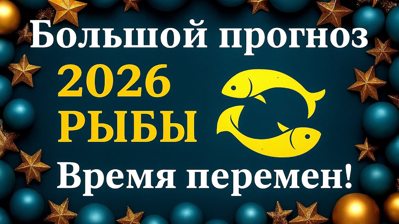 РЫБЫ - ТАРО ПРОГНОЗ 2026 год- ГОДОВОЙ ПРОГНОЗ, ГОРОСКОП на 12 СФЕР ЖИЗНИ- НОВОГОДНИЙ ПРОГНОЗ 2026