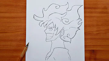 How to draw Luffy Gear 5 ( One Piece ) | Luffy step by step | easy drawing tutorial