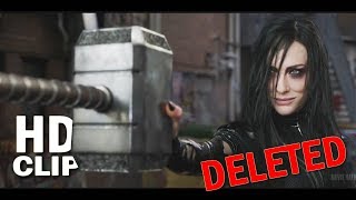 Thor Ragnarok Deleted Scene vs Original Scene | Hela destroy Thor&#39;s Hammer