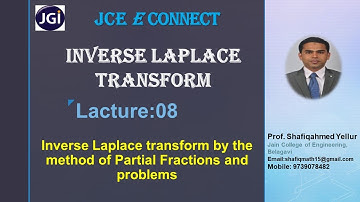 Lecture#8 | Inverse Laplace transform | by the method of | Partial Fractions |By Shafiqahmed.