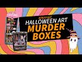 The creepiest halloween decorations  miniature crime boxes