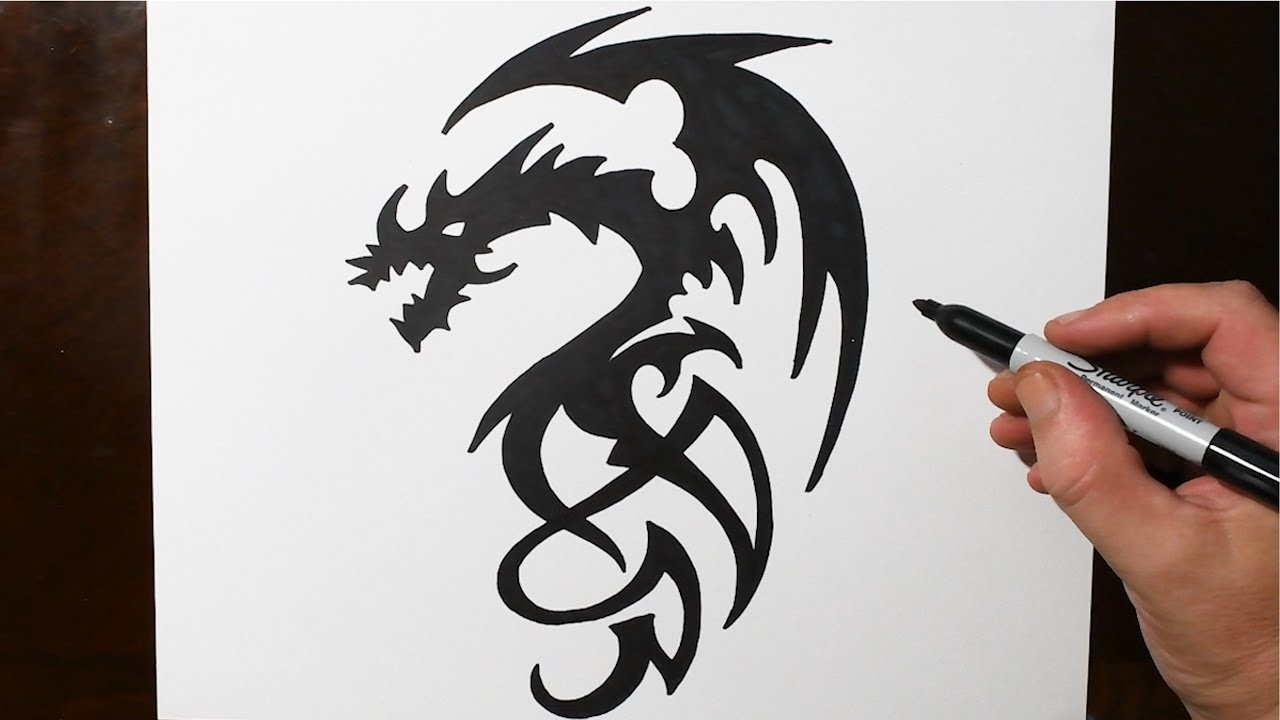 S.A.V.I Temporary Tattoo 3D Dragon Sticker, 10.5X6Cm, Black : Amazon.in:  Beauty