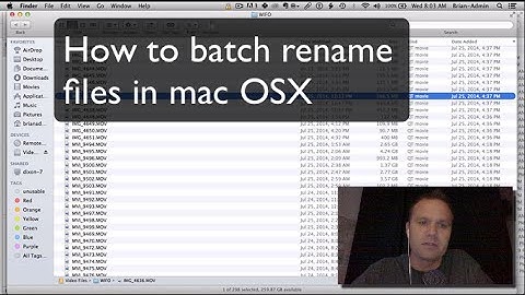 How to batch rename files in mac OSX