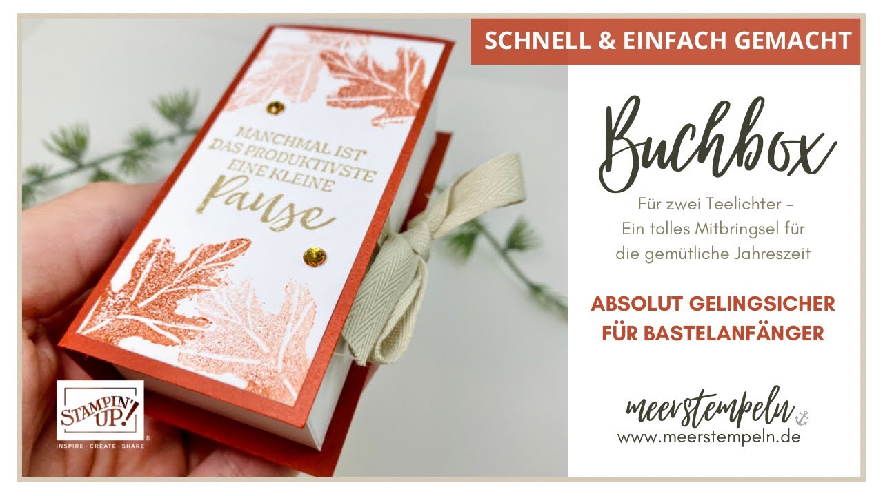 ⚓️ Anleitung: Buchbox | Eine Verpackung für zwei Teelichter | Schönes Mitbringsel - Stampin' Up!