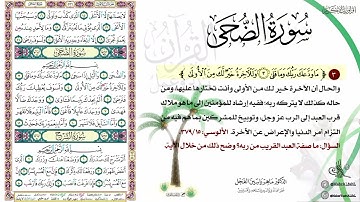 القرآن تدبر وعمل صفحة (596) #سورة_الضحى #سورة_الشرح  .