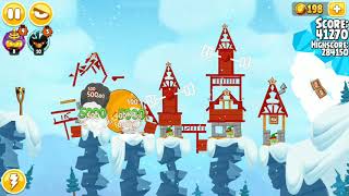 Angry Birds Seasons - Ski Or Squeal - Level 1-14 - 294,820 - World Record