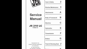 JCB JS 210 LC Tracked Excavator Service Manual
