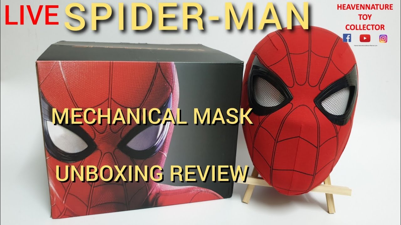 Mascara Spiderman Headgear Cosplay Moving Eyes Electronic Mask Spider Man  1:1 Remote Control Elastic Toys