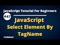 Select Elements By TagName in JavaScript | Document Object Methods in JavaScript tutorial (Hindi)