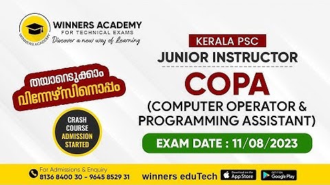 JUNIOR INSTRUCTOR  COPA | PYTHON