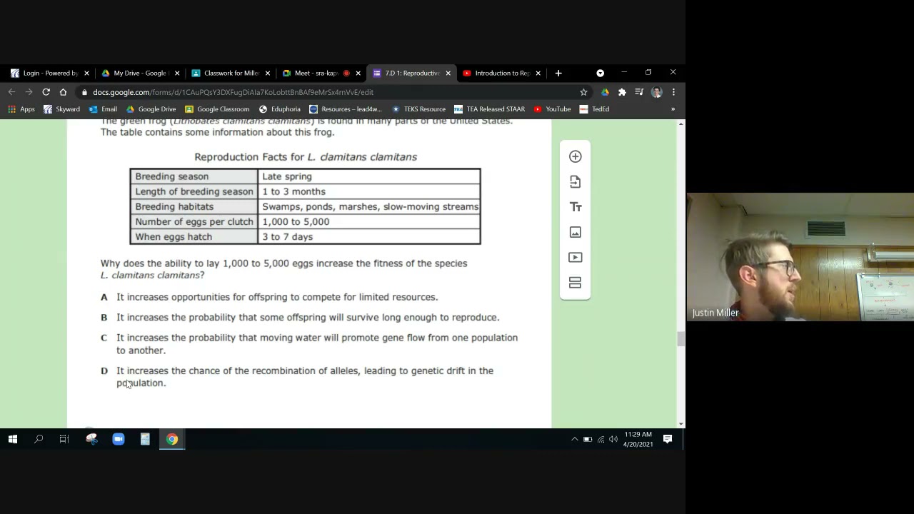 7.D 1: Reproductive Success