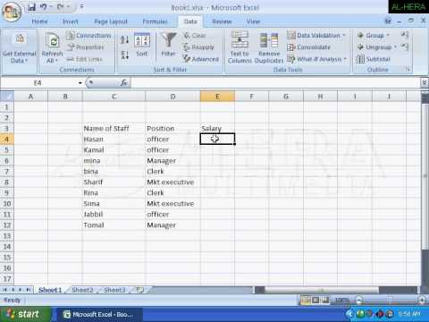 data menu 2007-MS Excel - YouTube