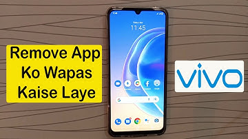Remove App ko wapas kaise laye Vivo | How to get back Remove App icon in Home Screen