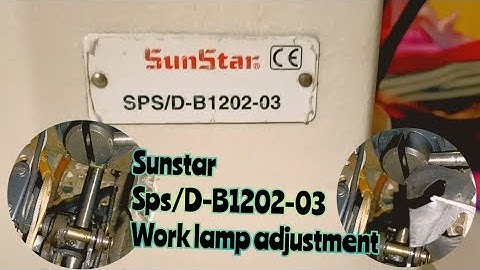 sunstar button stitch machine SPS/D-B1202-03 HOW TO CHECK WORK FROM NOISE RELEASING