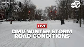 🔴 LIVE | Snow and ice impact DMV roads; crews working to clear conditions