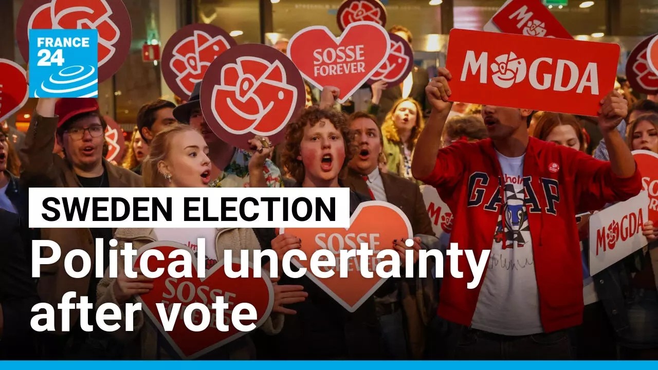 Sweden's centre-left holds razor-thin edge as exit polls show tight race • FRANCE 24 English