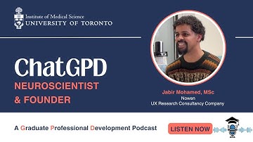 ChatGPD Ep. 9 Neuroscientist to Founder of UX Research Consultancy Company