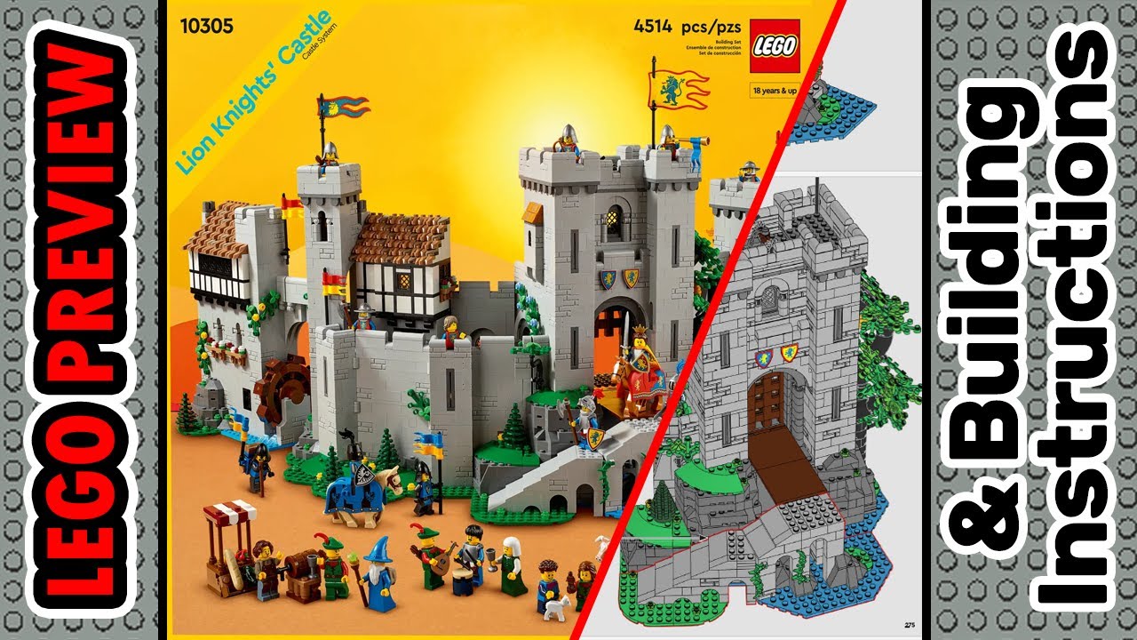 LEGO Castle System 10305 Lion Knights' Castle Speed Build - Brick Builder 