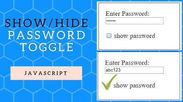 Show / Hide Password Toggle Button using Javascript only