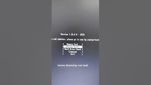 HP check error hardware Run diagnostic