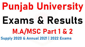 Punjab University | MA/MSC Part 1 & 2 | Results | Exams 2022 | PU MA MSC Exams Results PU Official