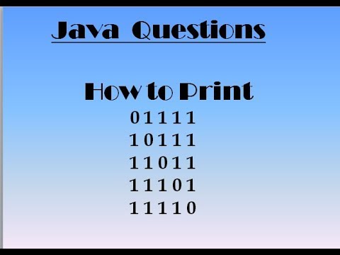 Java Interview Questions :Print Pattern -1 - YouTube