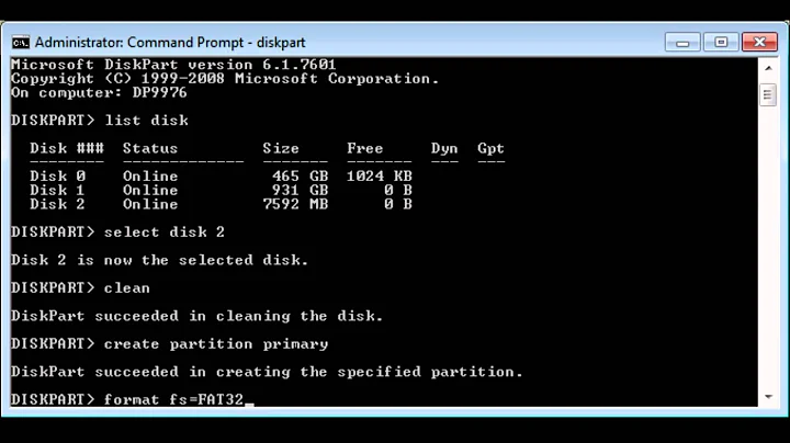 How to re-partition & format SD card (windows)