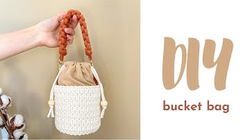 DIY: Macrame bucket bag | diy bucket bag time lapse