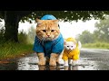 Mama Cat Trims Fur on the Farm and Makes Tiger Hat For Kittens At Home🐾🎩🐯